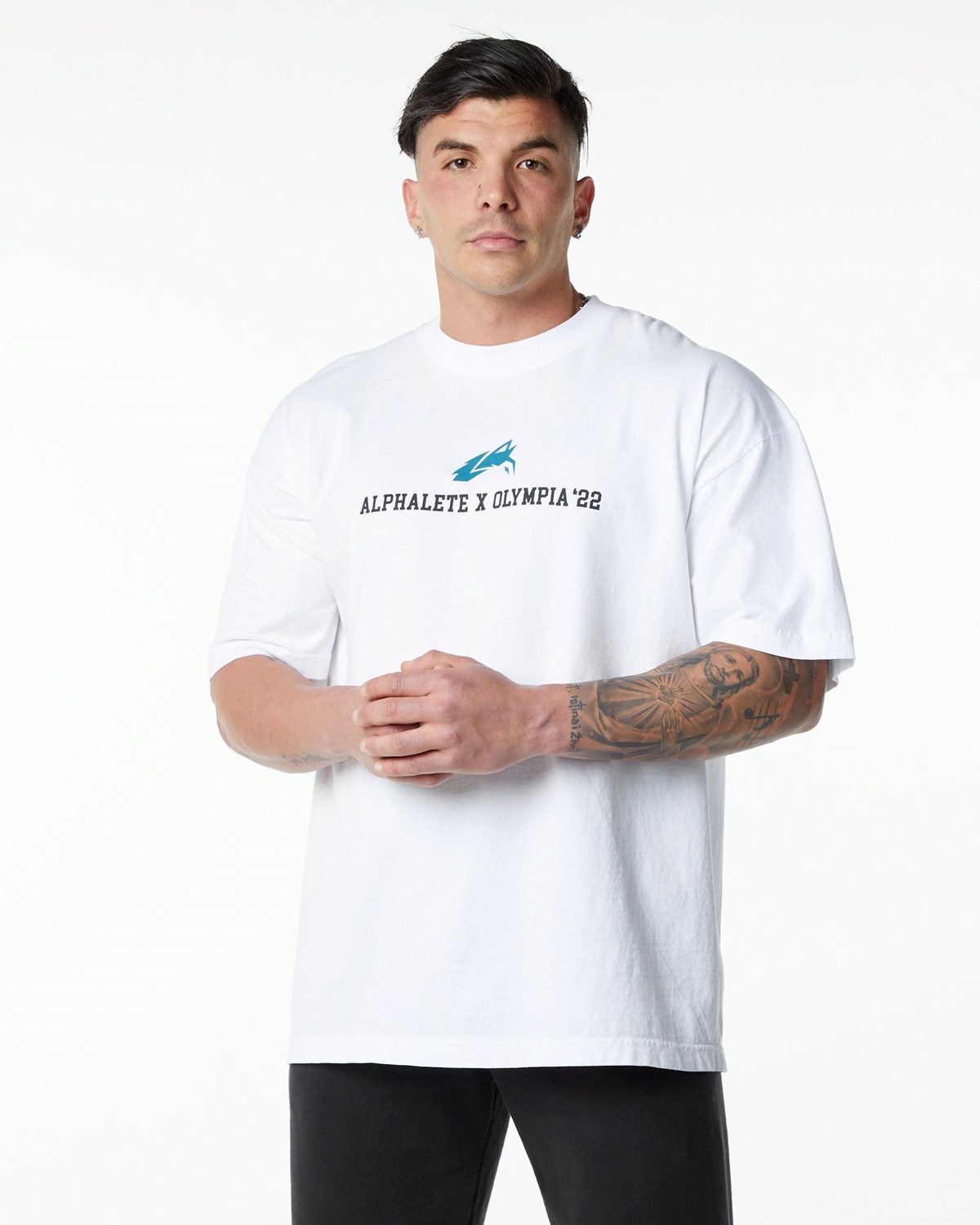 Alphalete Heavyweight Oversized Tee Hvide | MJLFA4132