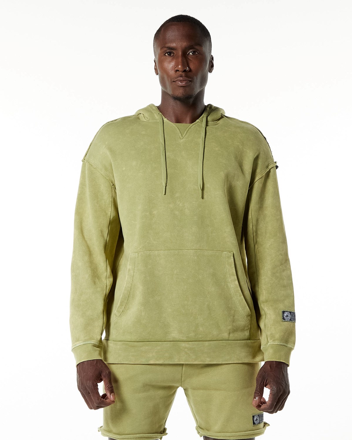 Alphalete Heavyweight Washed Terry Hoodie Grøn | JAFSE5461