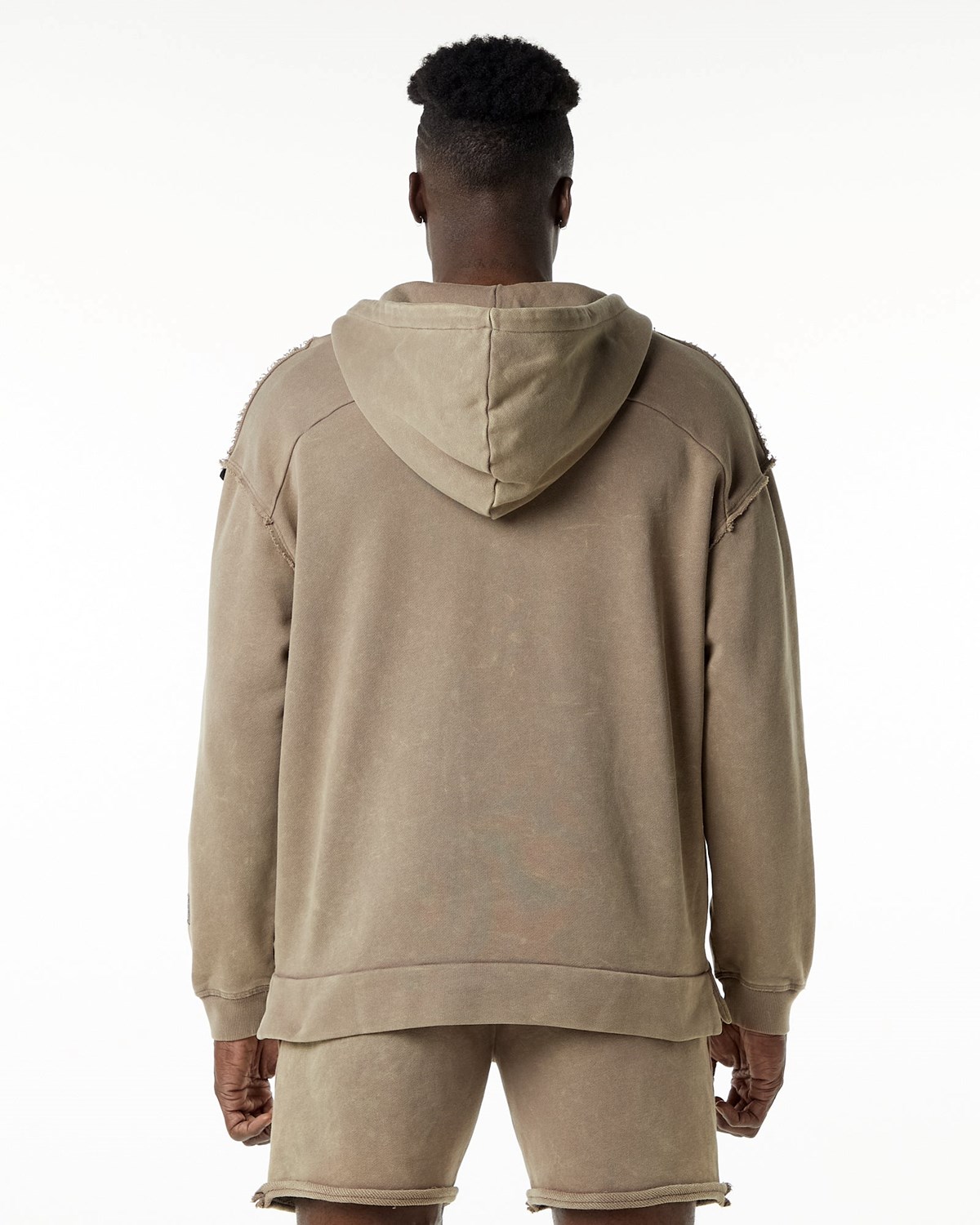 Alphalete Heavyweight Washed Terry Hoodie Smokey Quartz | TJBCS3895