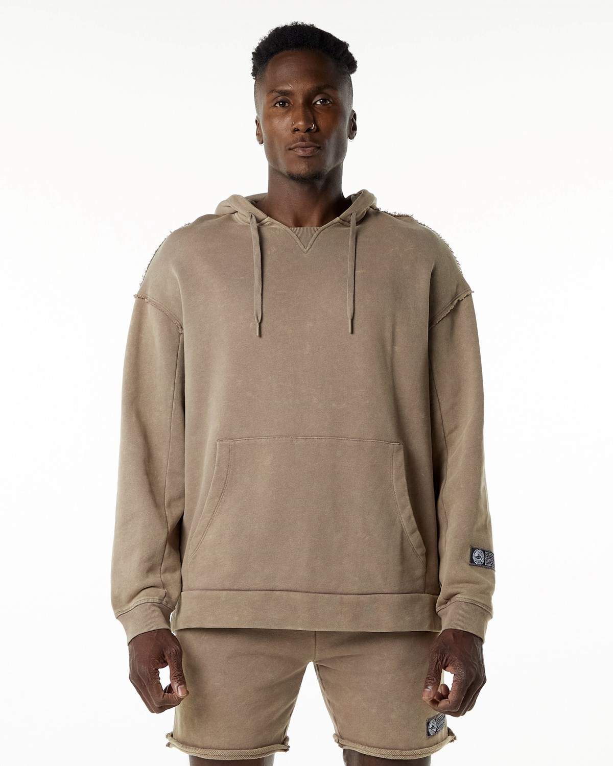 Alphalete Heavyweight Washed Terry Hoodie Smokey Quartz | TJBCS3895