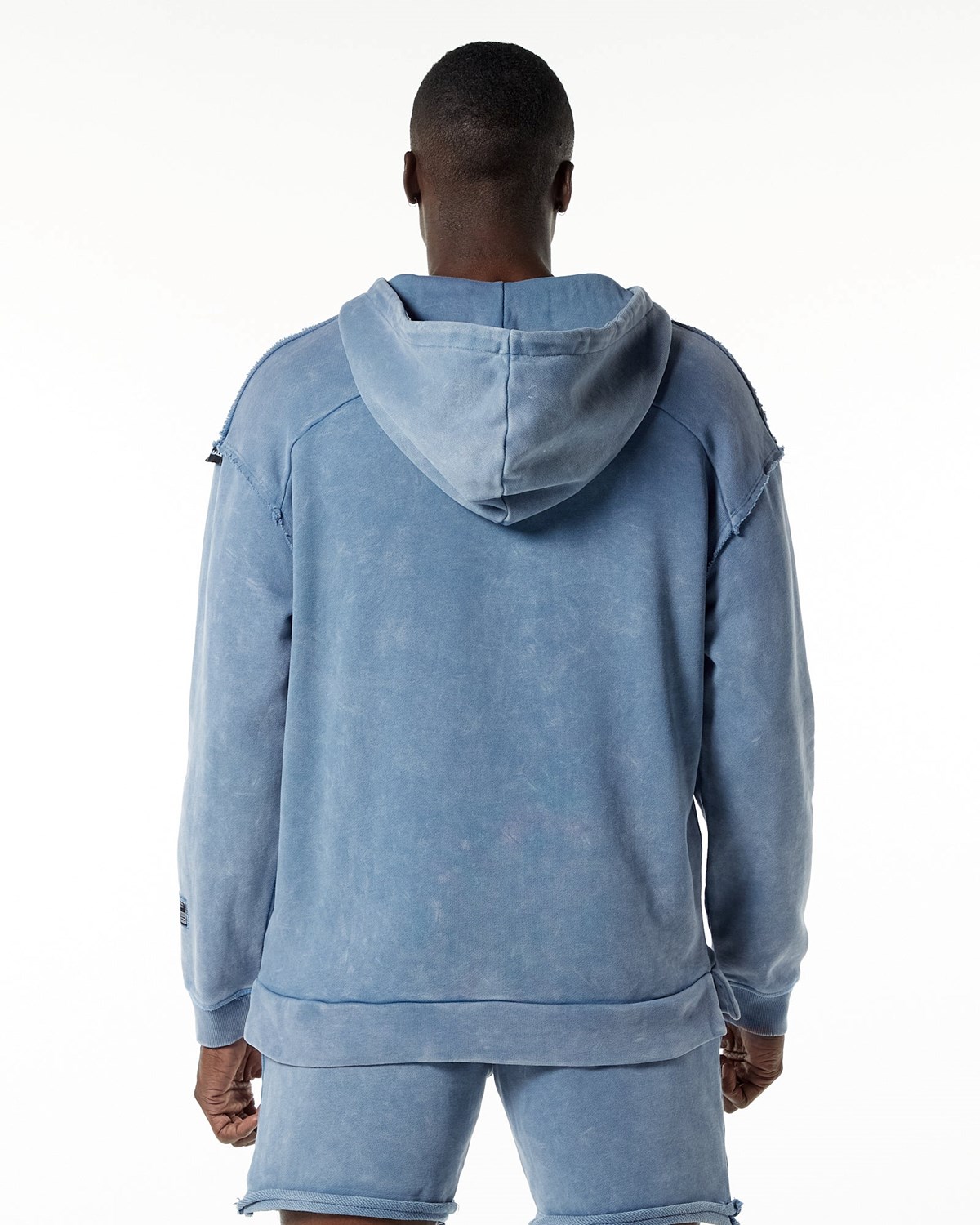 Alphalete Heavyweight Washed Terry Hoodie Blå | VRDZP7823