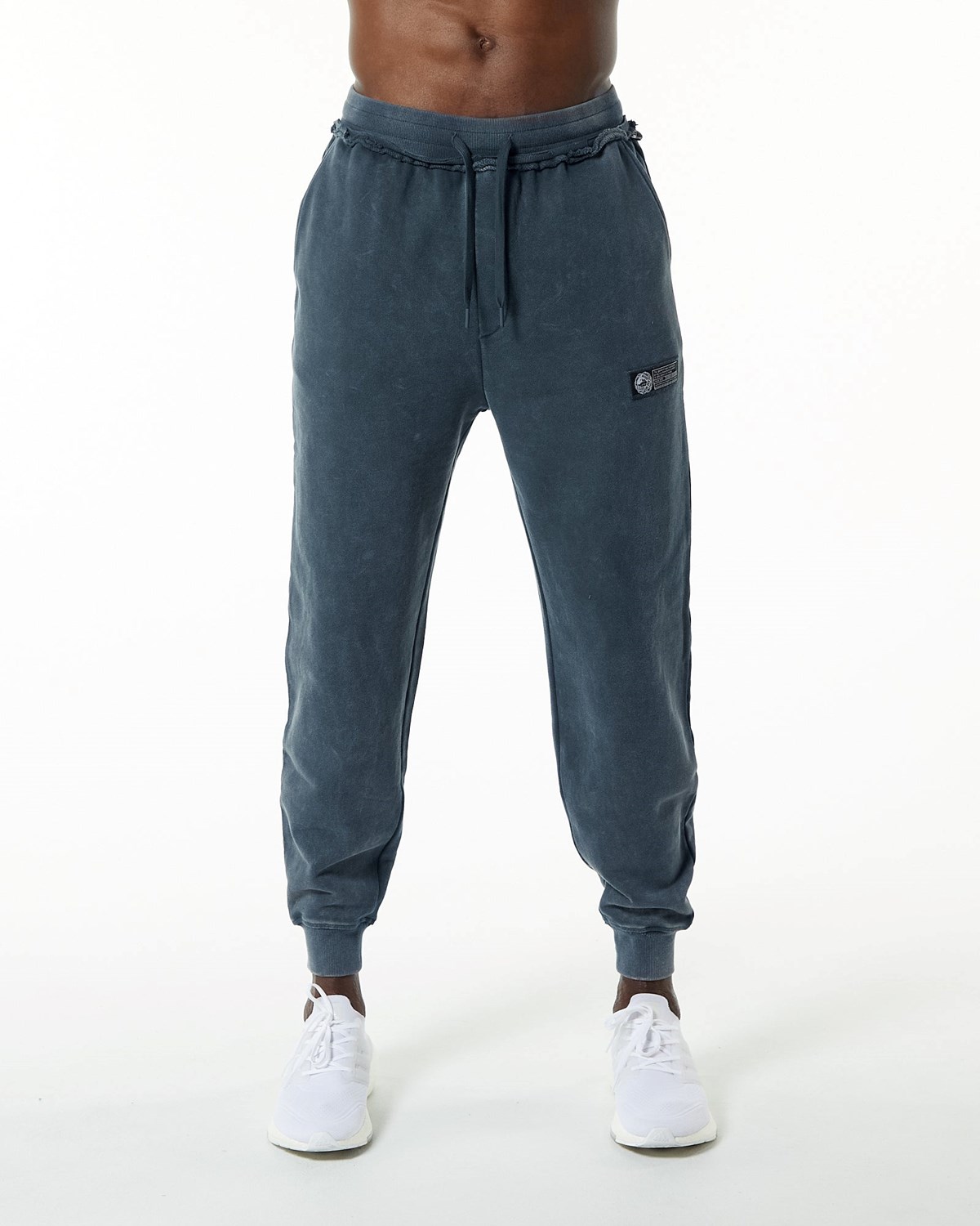 Alphalete Heavyweight Washed Terry Jogger Blå | KEUXH4273