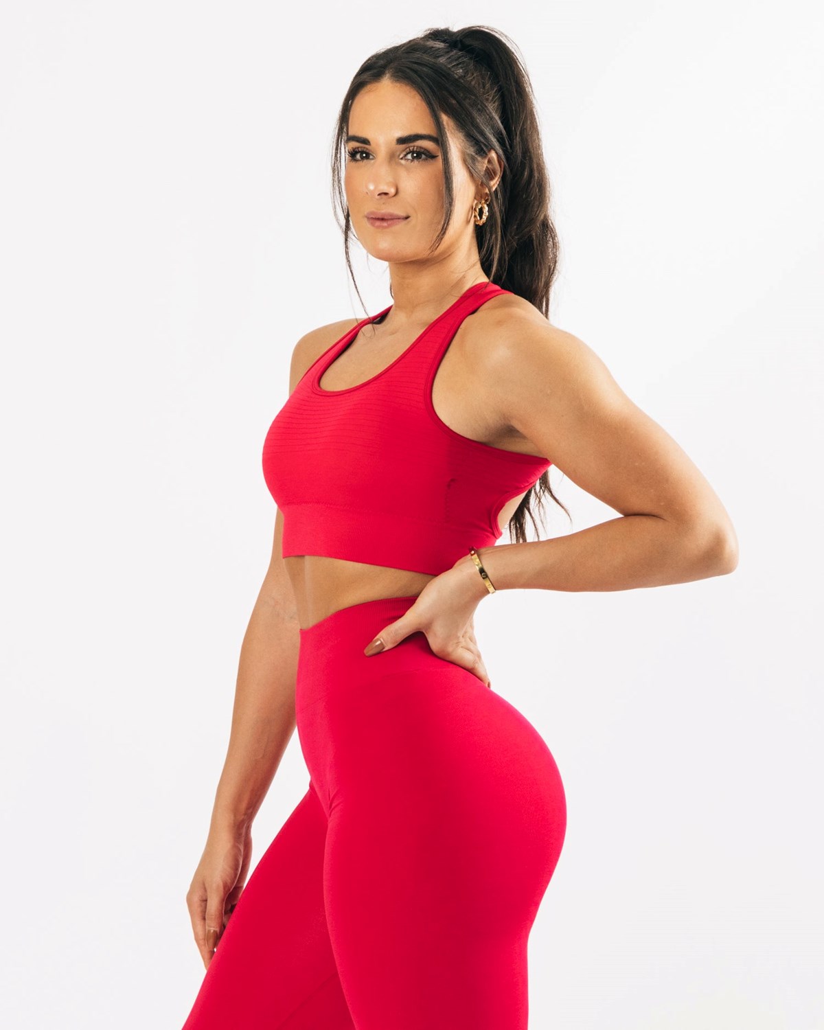 Alphalete High-Impact Seamless Sports Bra Lyserød | AYLDZ0217