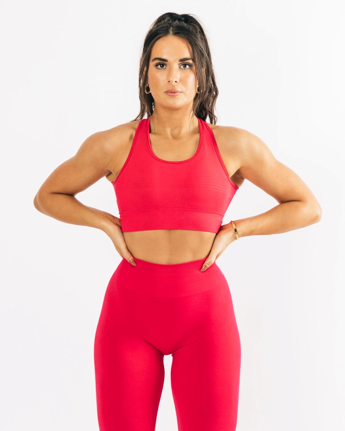 Alphalete High-Impact Seamless Sports Bra Lyserød | AYLDZ0217