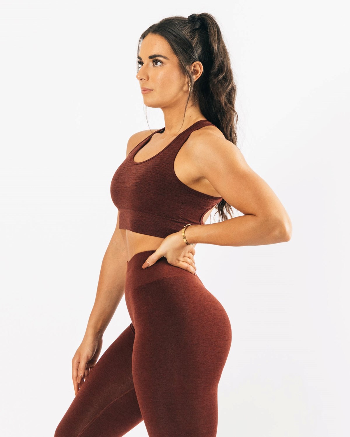 Alphalete High-Impact Seamless Sports Bra Kobber | CHXTO8426