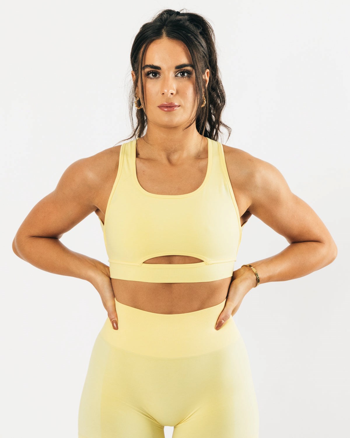 Alphalete High-Impact Seamless Sports Bra Lemonade | DZQFB7160