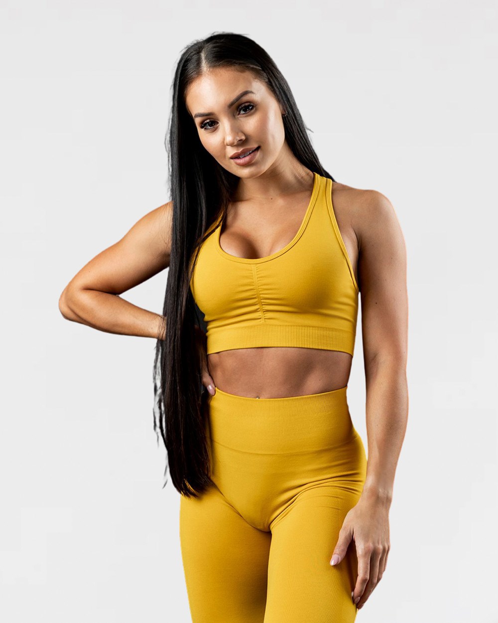 Alphalete High-Impact Seamless Sports Bra Golden Hour | NWOUE2780