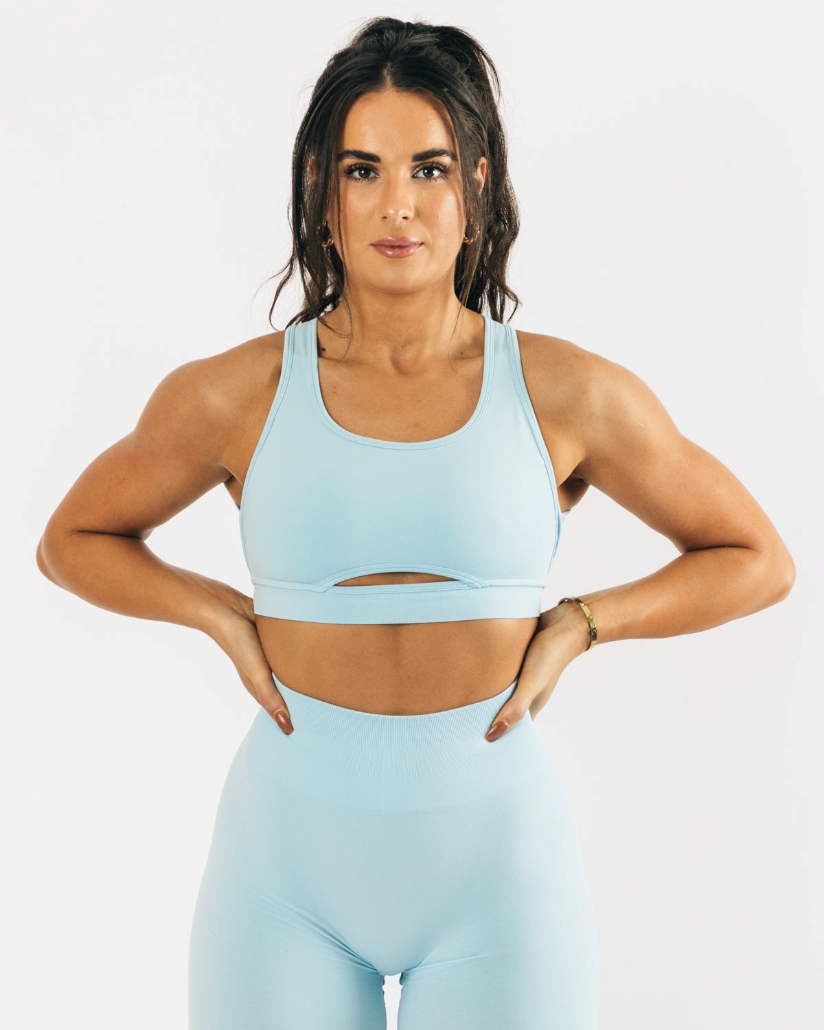 Alphalete High-Impact Seamless Sports Bra Blå | PAVKG6472