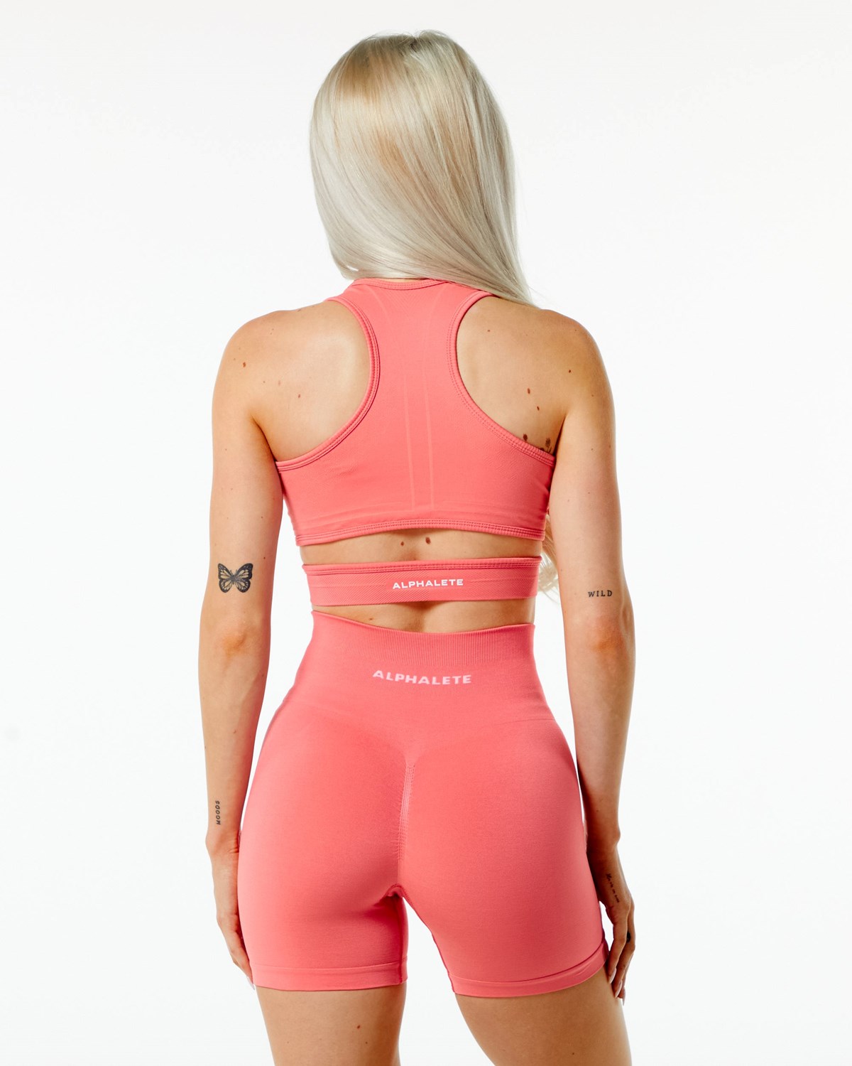 Alphalete High-Impact Seamless Sports Bra Lyserød | QDRMJ0864