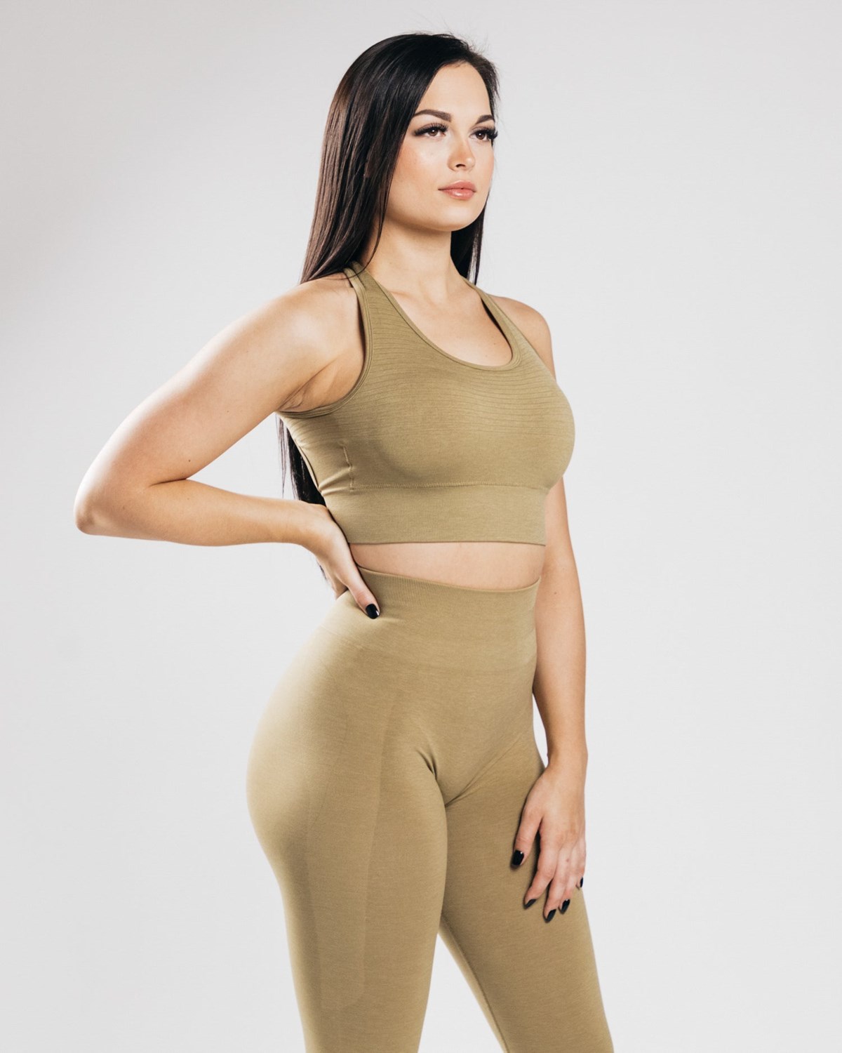 Alphalete High-Impact Seamless Sports Bra Guld | TLNFU7526