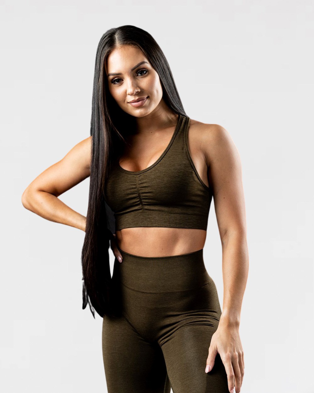 Alphalete High-Impact Seamless Sports Bra Canteen | UDAQR2793