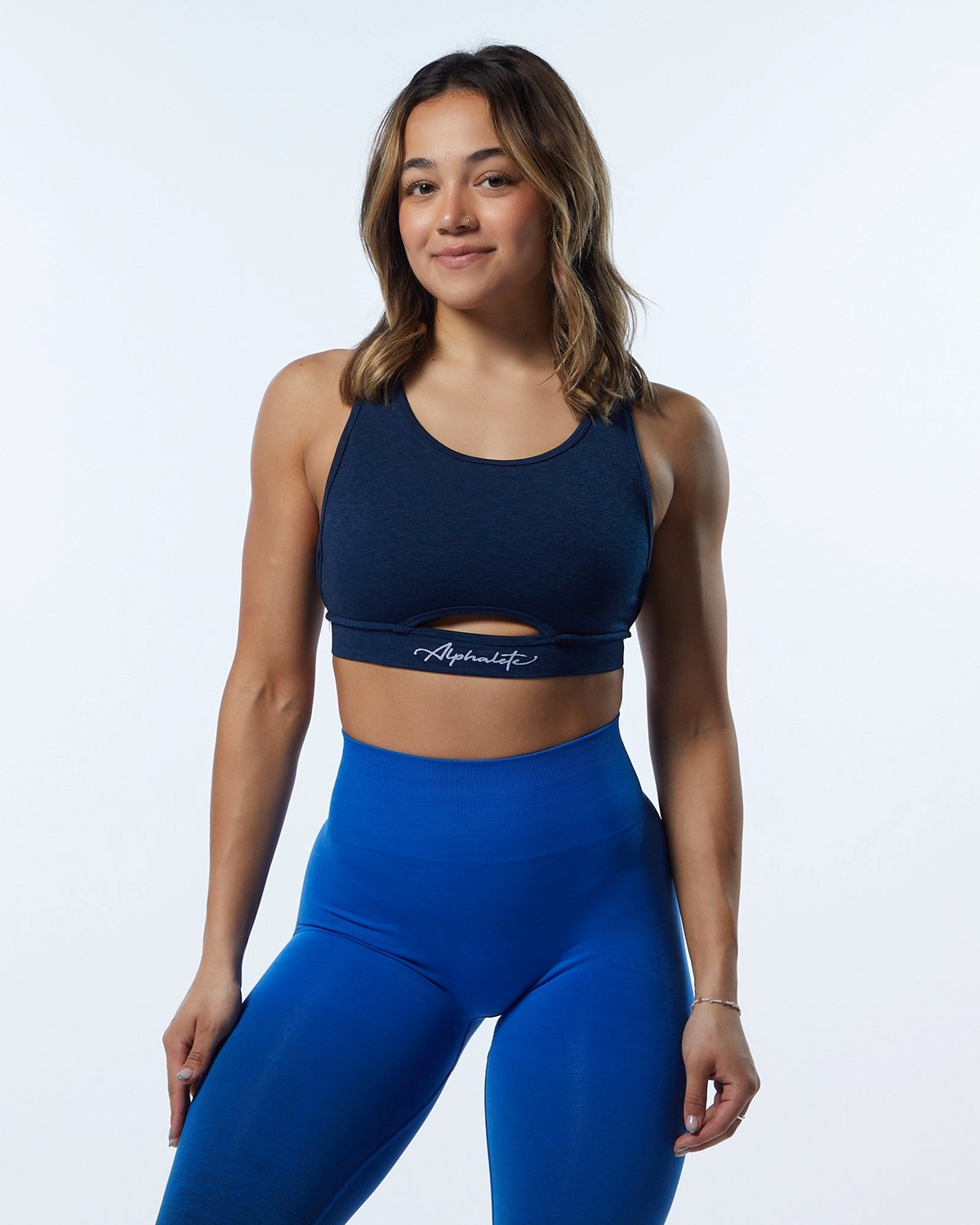 Alphalete High-Impact Seamless Sports Bra Moonlight | UNOWI3467