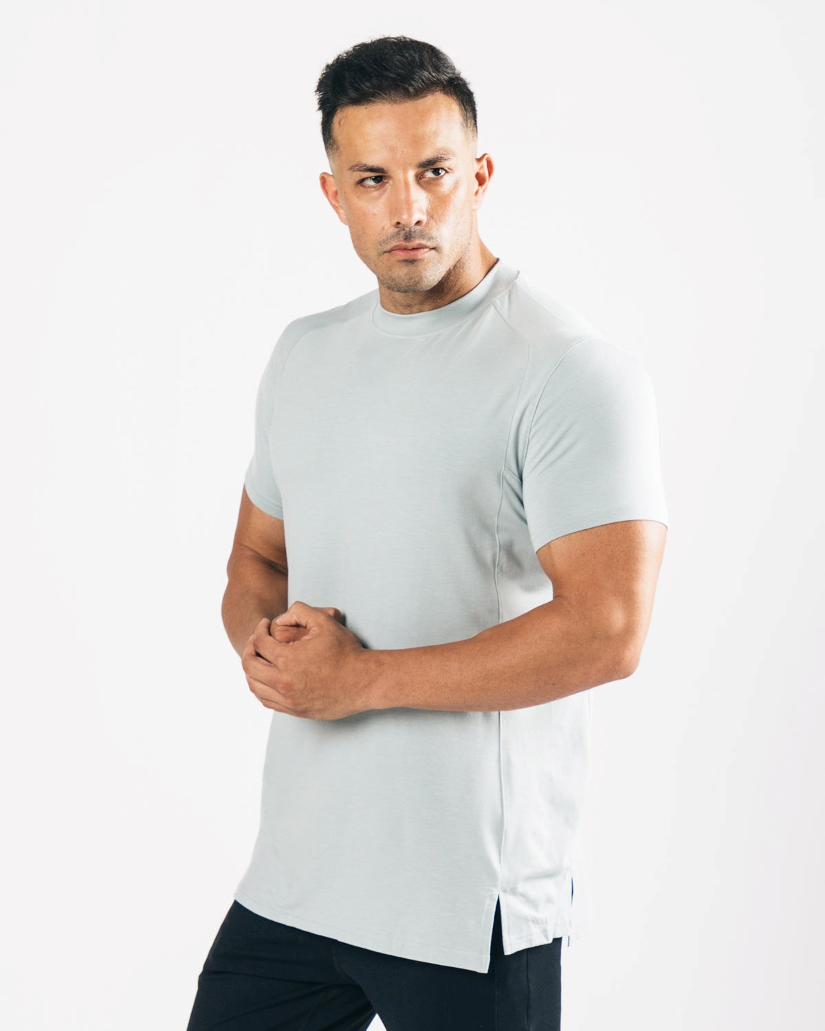 Alphalete High-Neck Premium Kort Sleeve North Shore | GQKSV0569