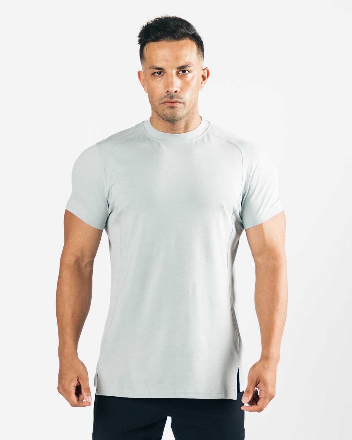 Alphalete High-Neck Premium Kort Sleeve North Shore | GQKSV0569