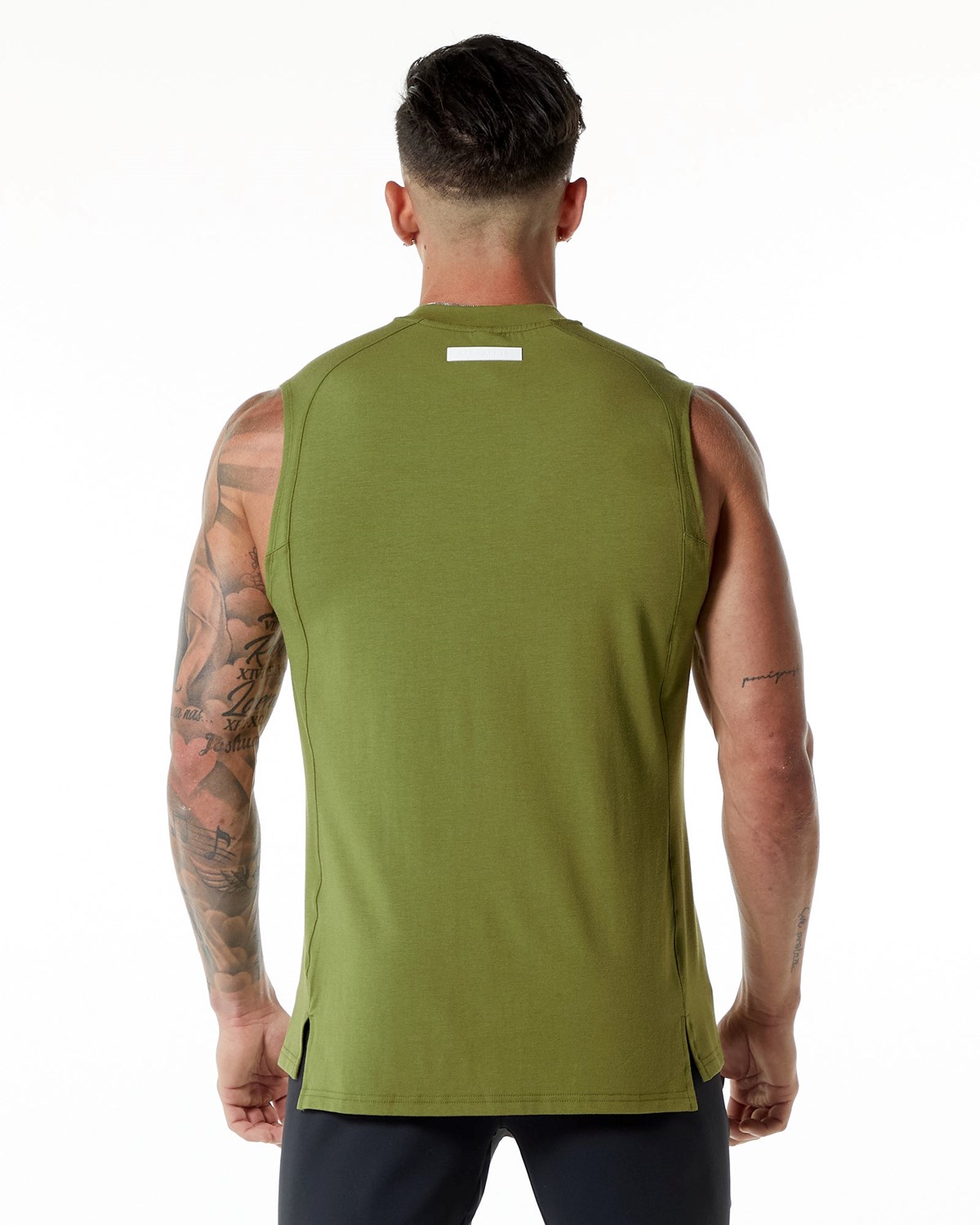 Alphalete High-Neck Premium Tank Grøn | YROWQ5021