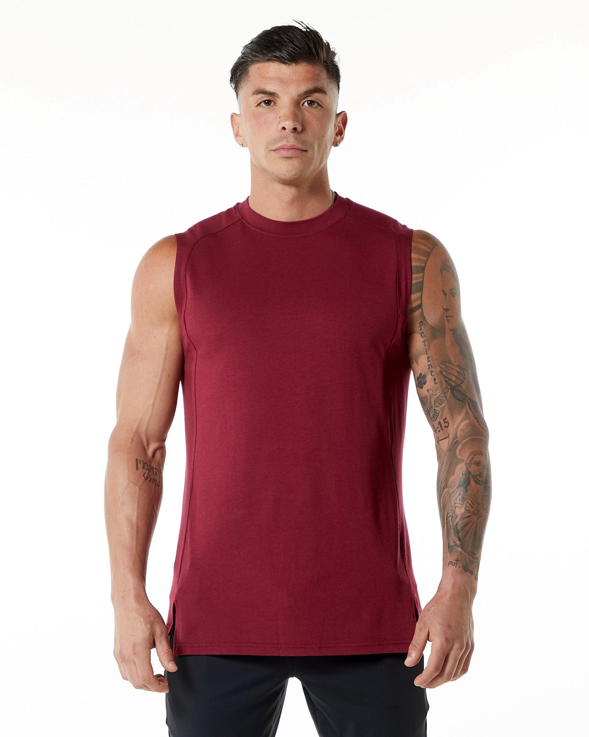 Alphalete High-Neck Premium Tank Rød | HLMWV5470