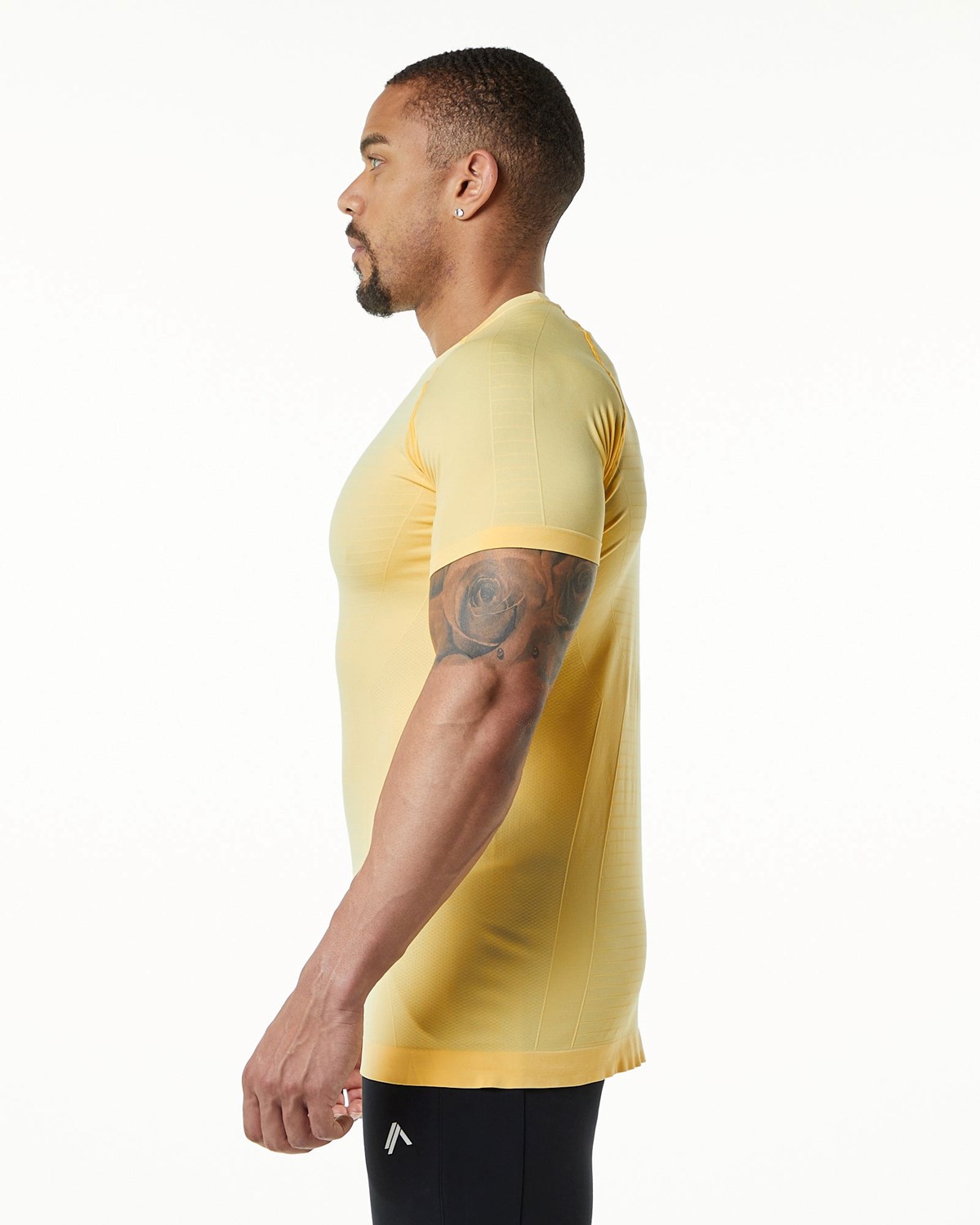 Alphalete High Performance Seamless Kort Sleeve Tee Faded Honey | AFWYI4028