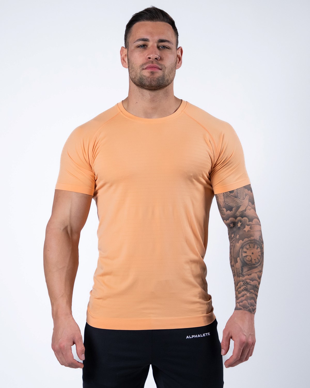 Alphalete High Performance Seamless Kort Sleeve Tee Koral | ANFGP8490