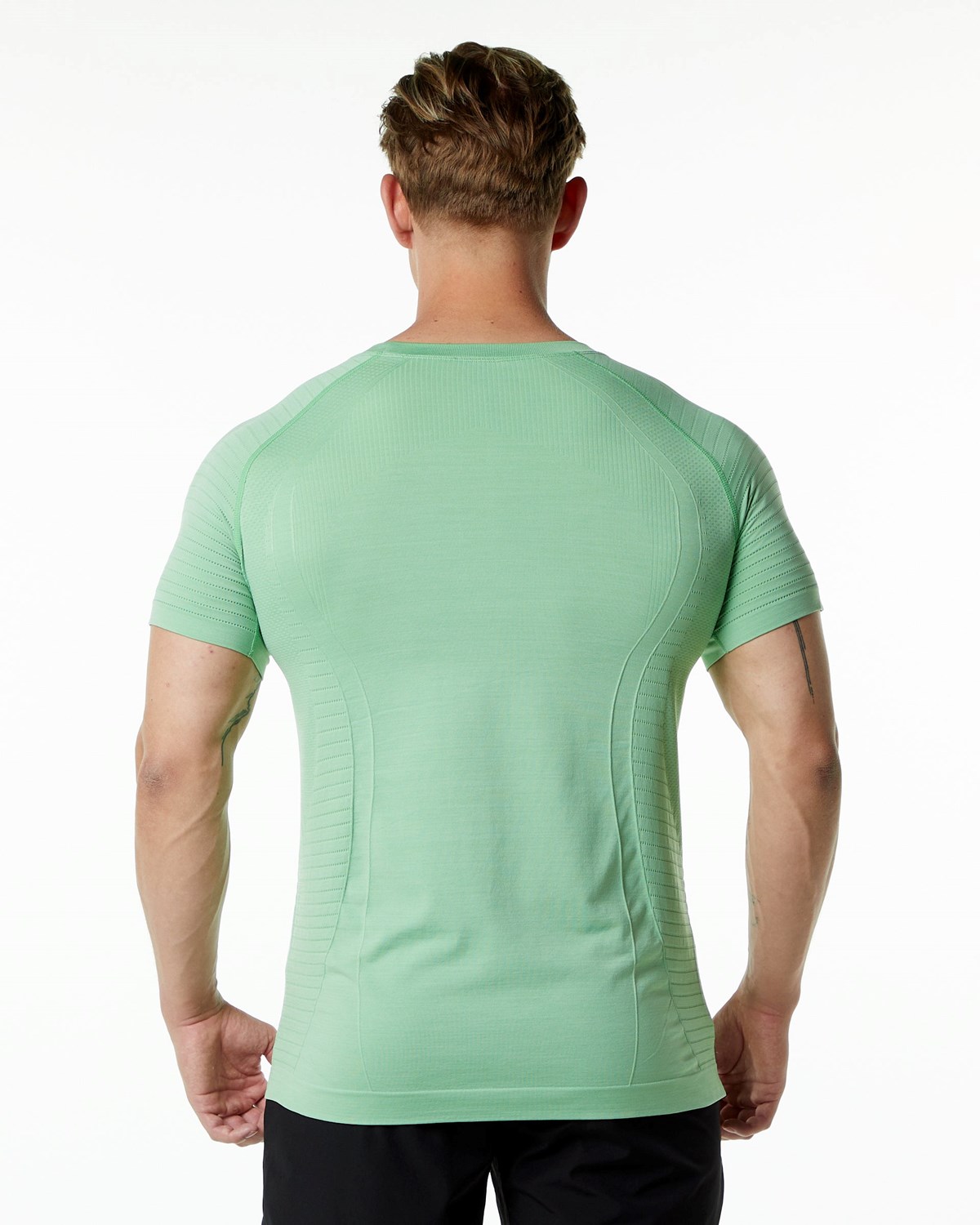 Alphalete High Performance Seamless Kort Sleeve Tee Pistachio | BPSJF8396