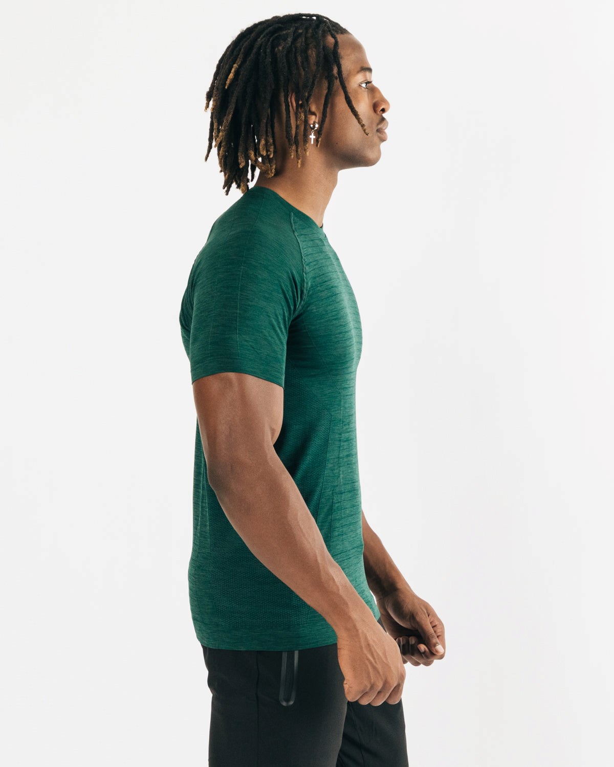 Alphalete High Performance Seamless Kort Sleeve Tee Darkest Pine | GSHUR7513