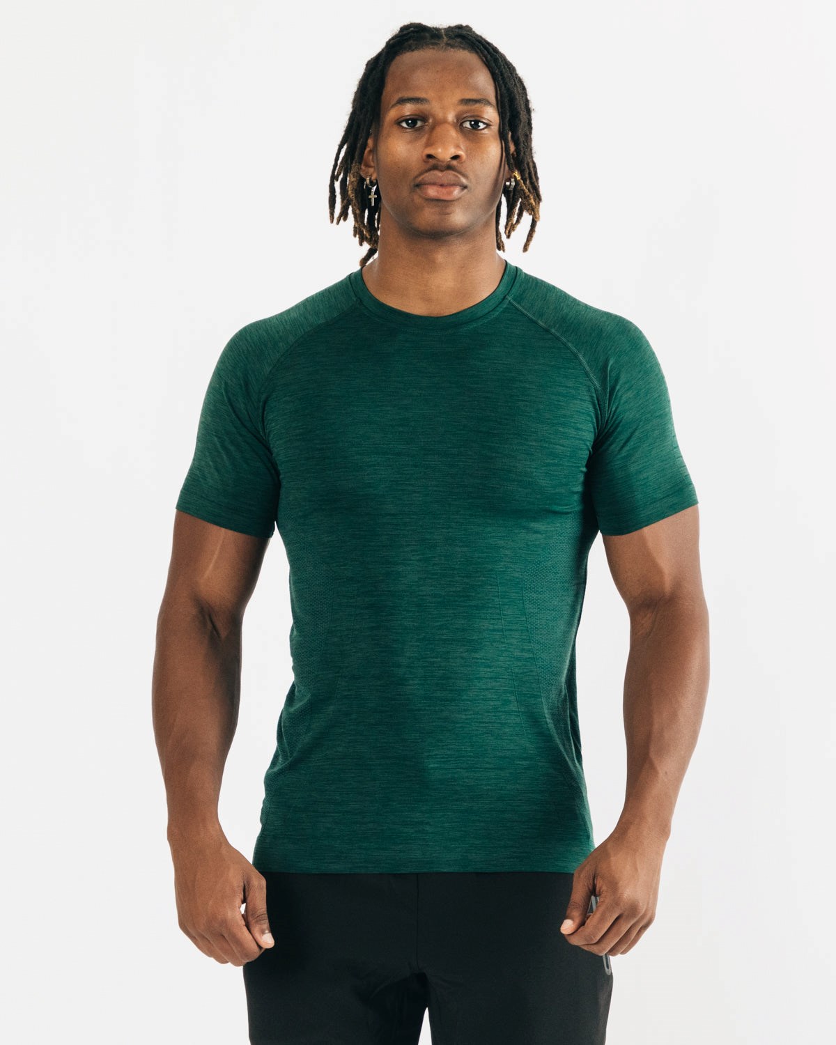 Alphalete High Performance Seamless Kort Sleeve Tee Darkest Pine | GSHUR7513