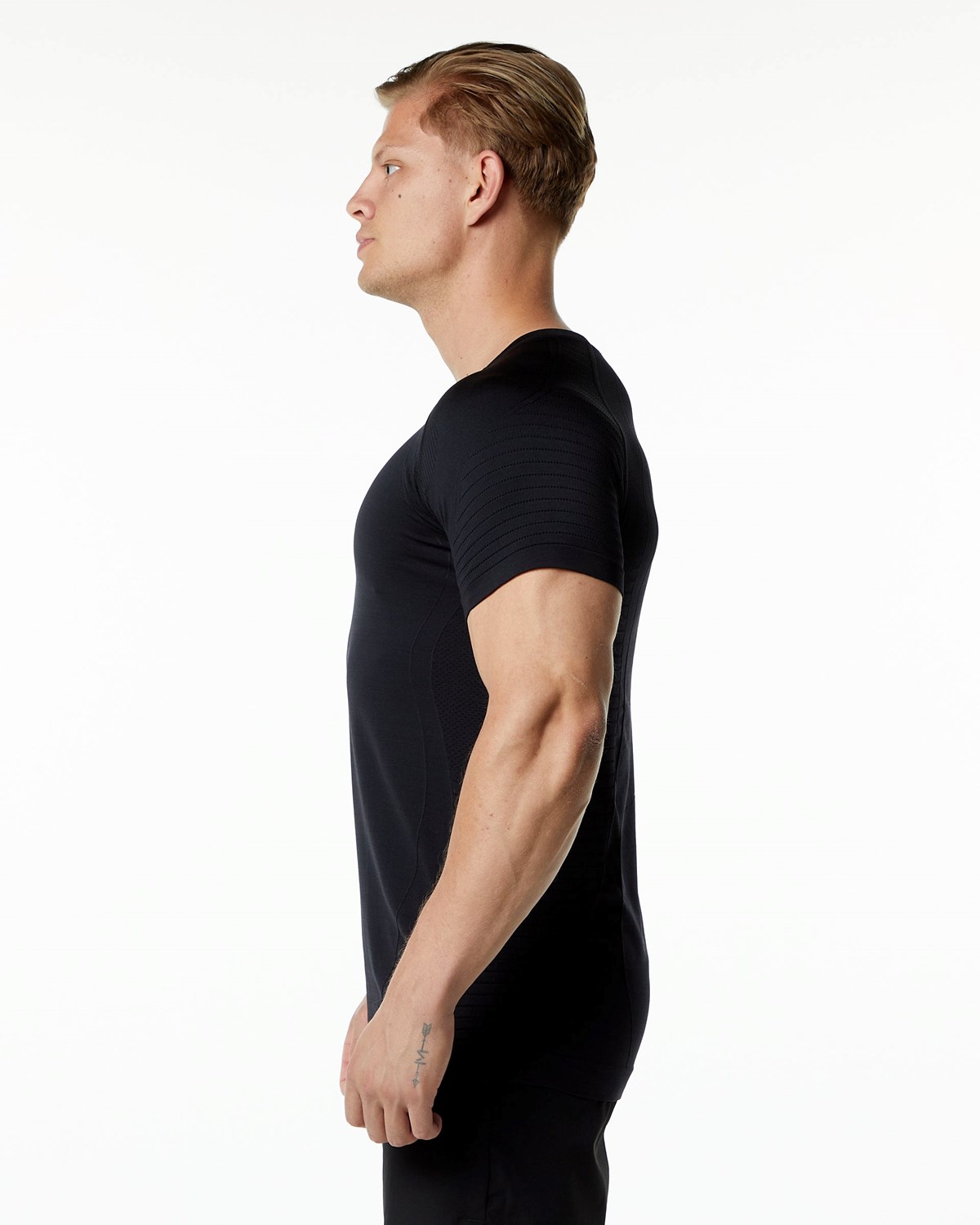 Alphalete High Performance Seamless Kort Sleeve Tee Sort | NAYXI0563