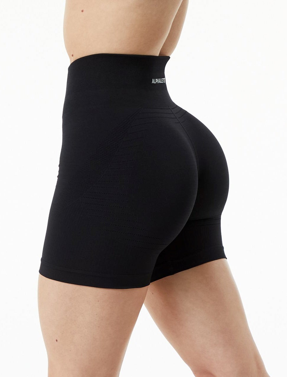 Alphalete High Performance Seamless Kort Sort | PYVJT4531