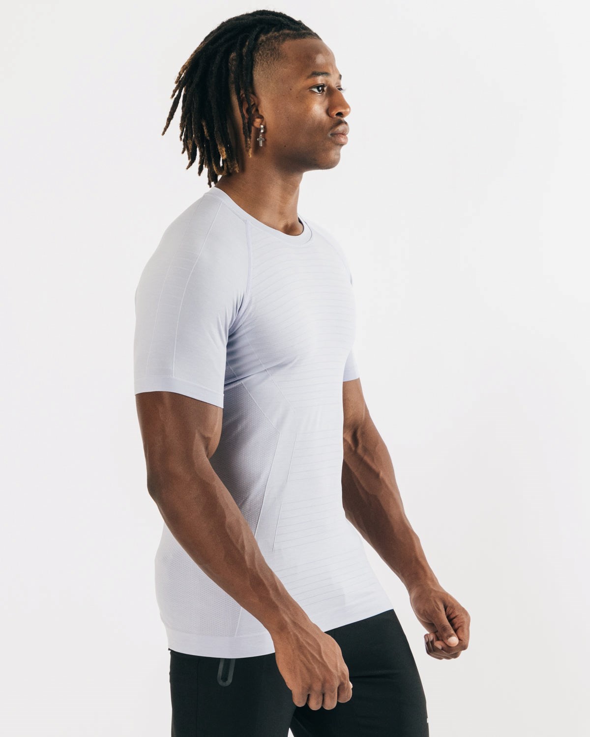 Alphalete High Performance Seamless Kort Sleeve Tee Lyselilla | TMPNB8946