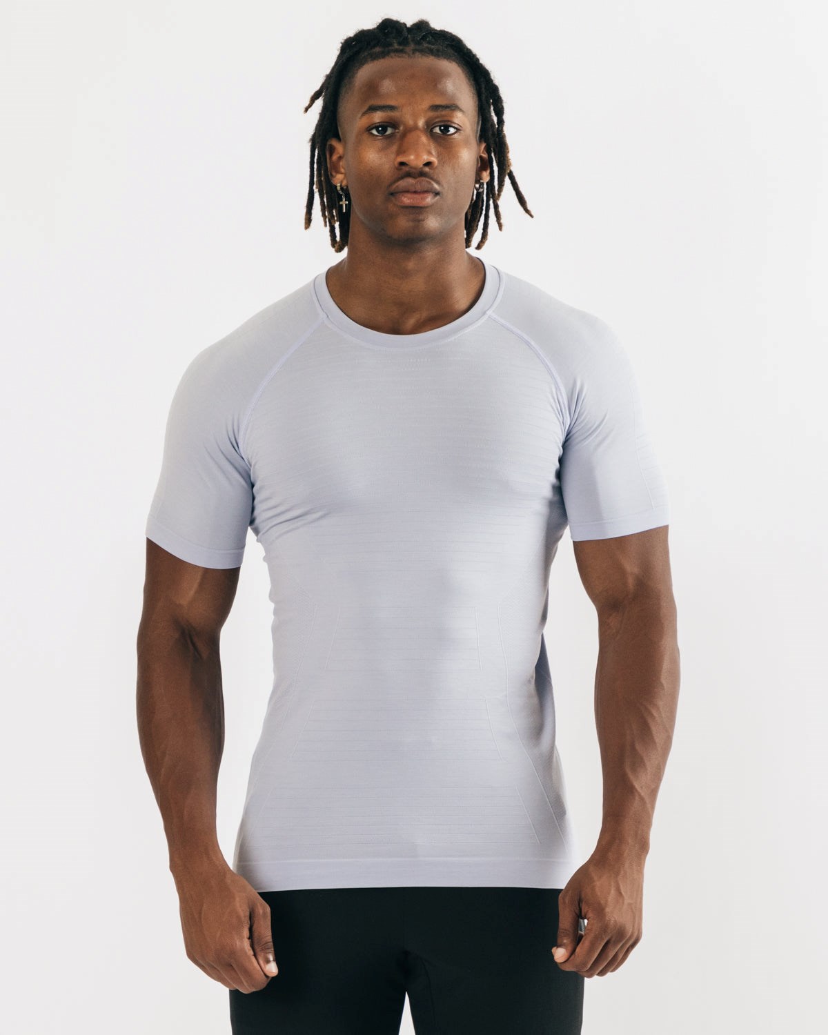 Alphalete High Performance Seamless Kort Sleeve Tee Lyselilla | TMPNB8946