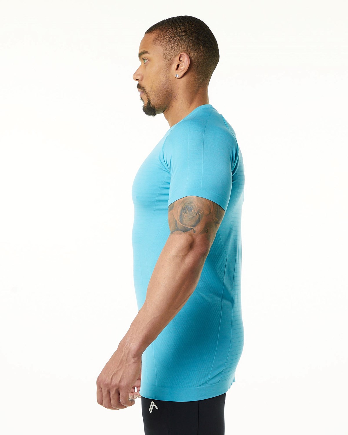 Alphalete High Performance Seamless Kort Sleeve Tee Faded Ocean | URMGE5208