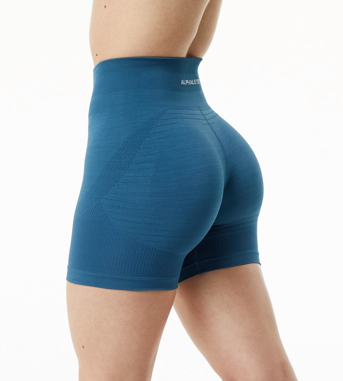 Alphalete High Performance Seamless Kort Blå | VBFAG9517