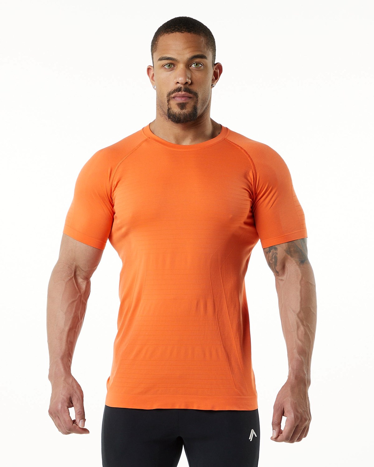 Alphalete High Performance Seamless Kort Sleeve Tee Faded Strawberry | ZMUGA6201