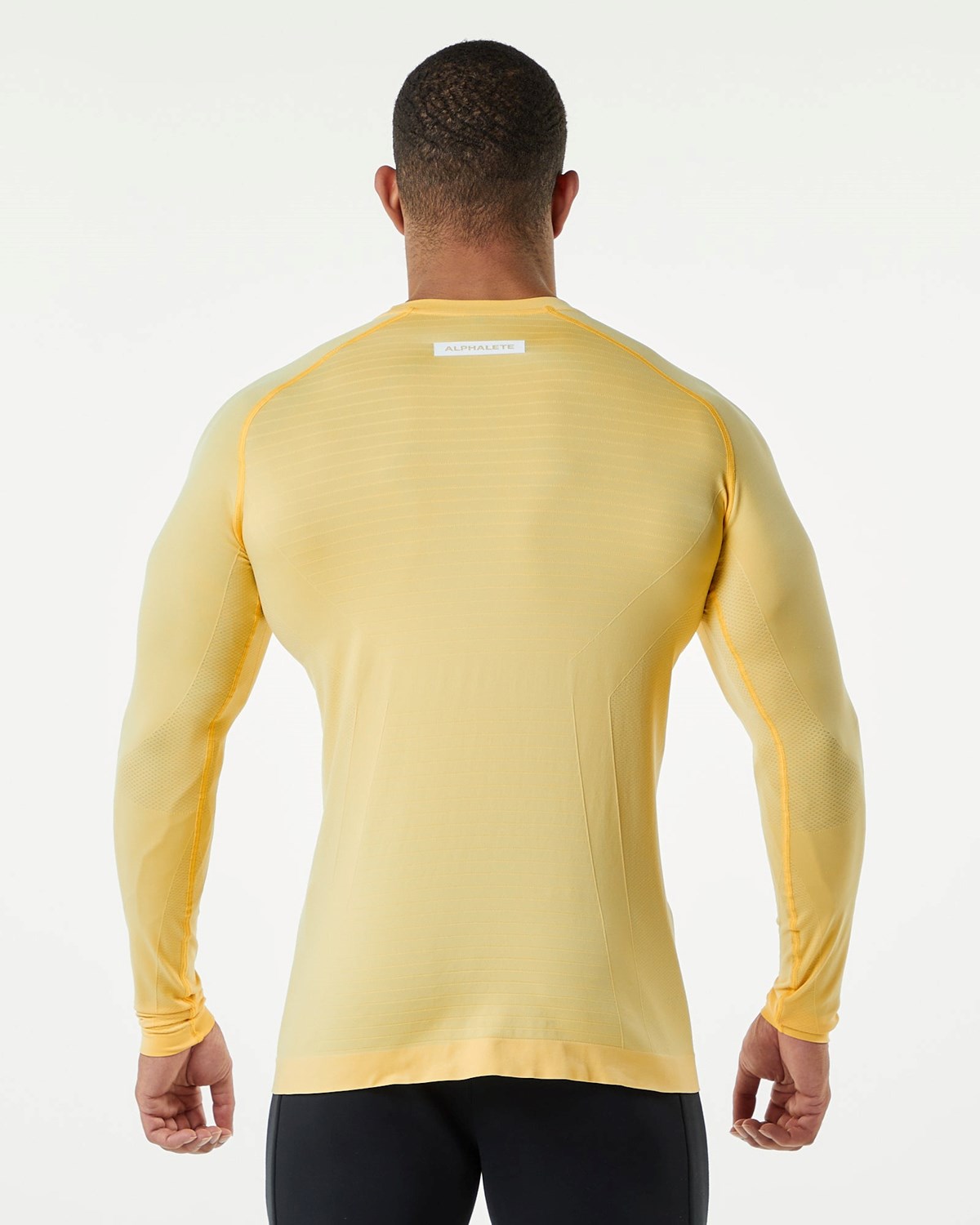 Alphalete High Performance Seamless Long Sleeve Tee Faded Honey | BFDST0756