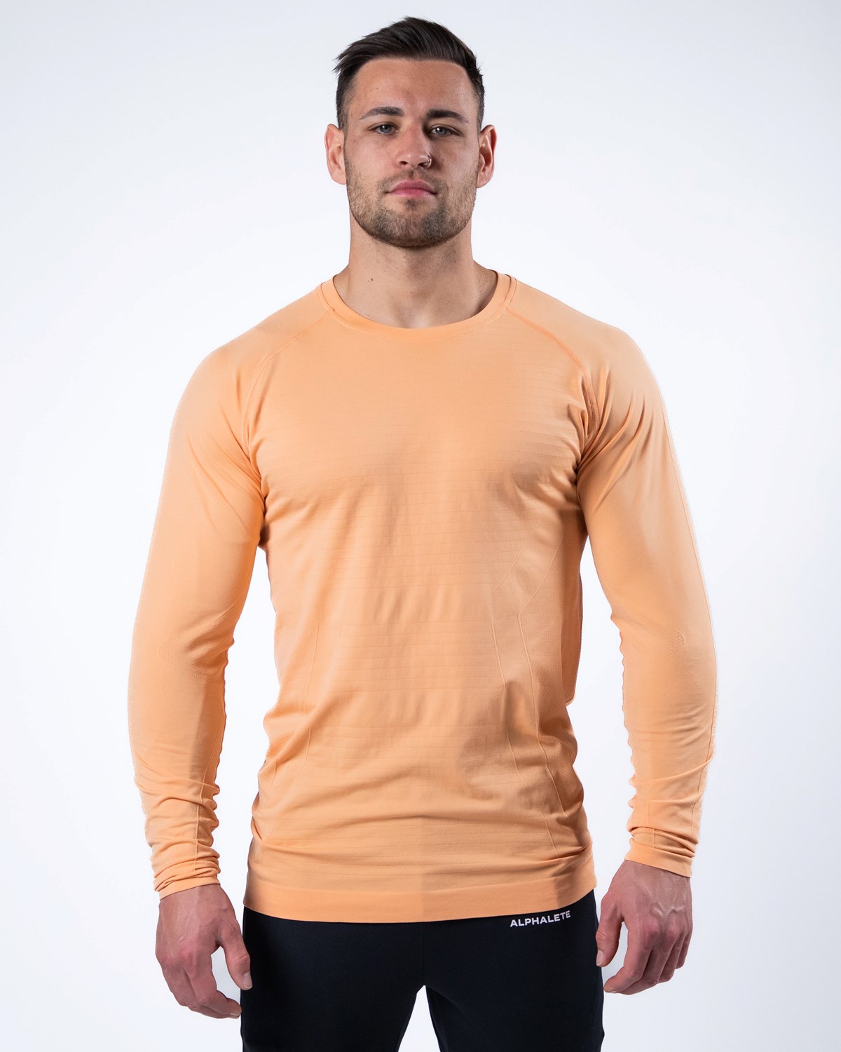 Alphalete High Performance Seamless Long Sleeve Tee Koral | KBXFC5831