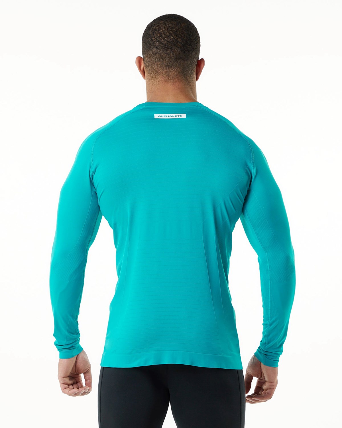 Alphalete High Performance Seamless Long Sleeve Tee Ocean | POEWN9841