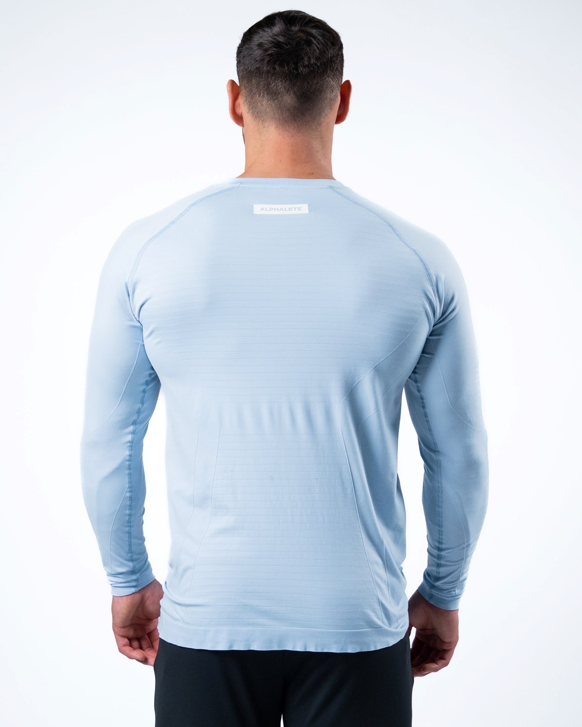 Alphalete High Performance Seamless Long Sleeve Tee Blå | SRCJT7023