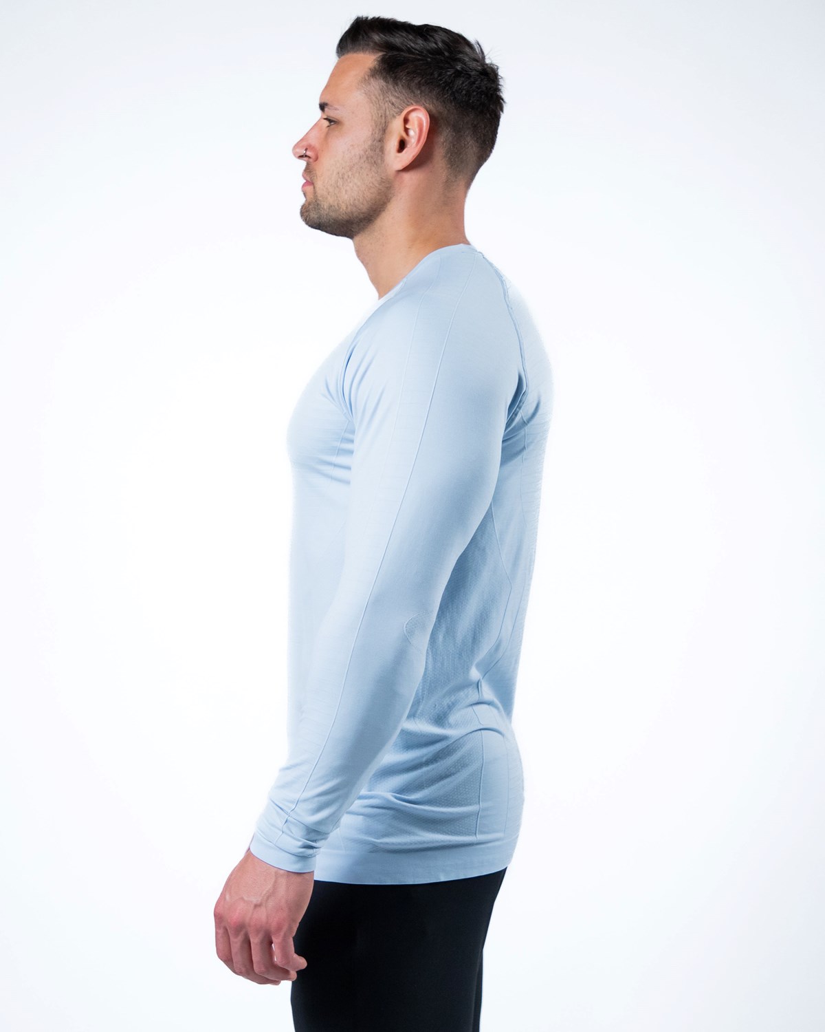 Alphalete High Performance Seamless Long Sleeve Tee Blå | SRCJT7023