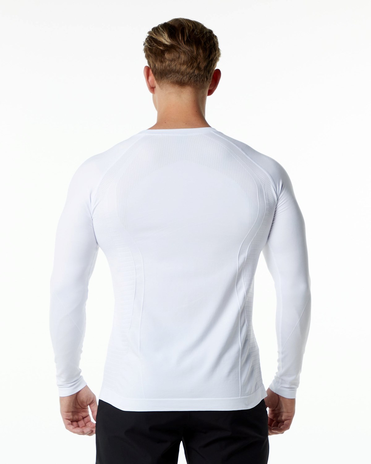 Alphalete High Performance Seamless Long Sleeve Tee Hvide | UFZOY2978