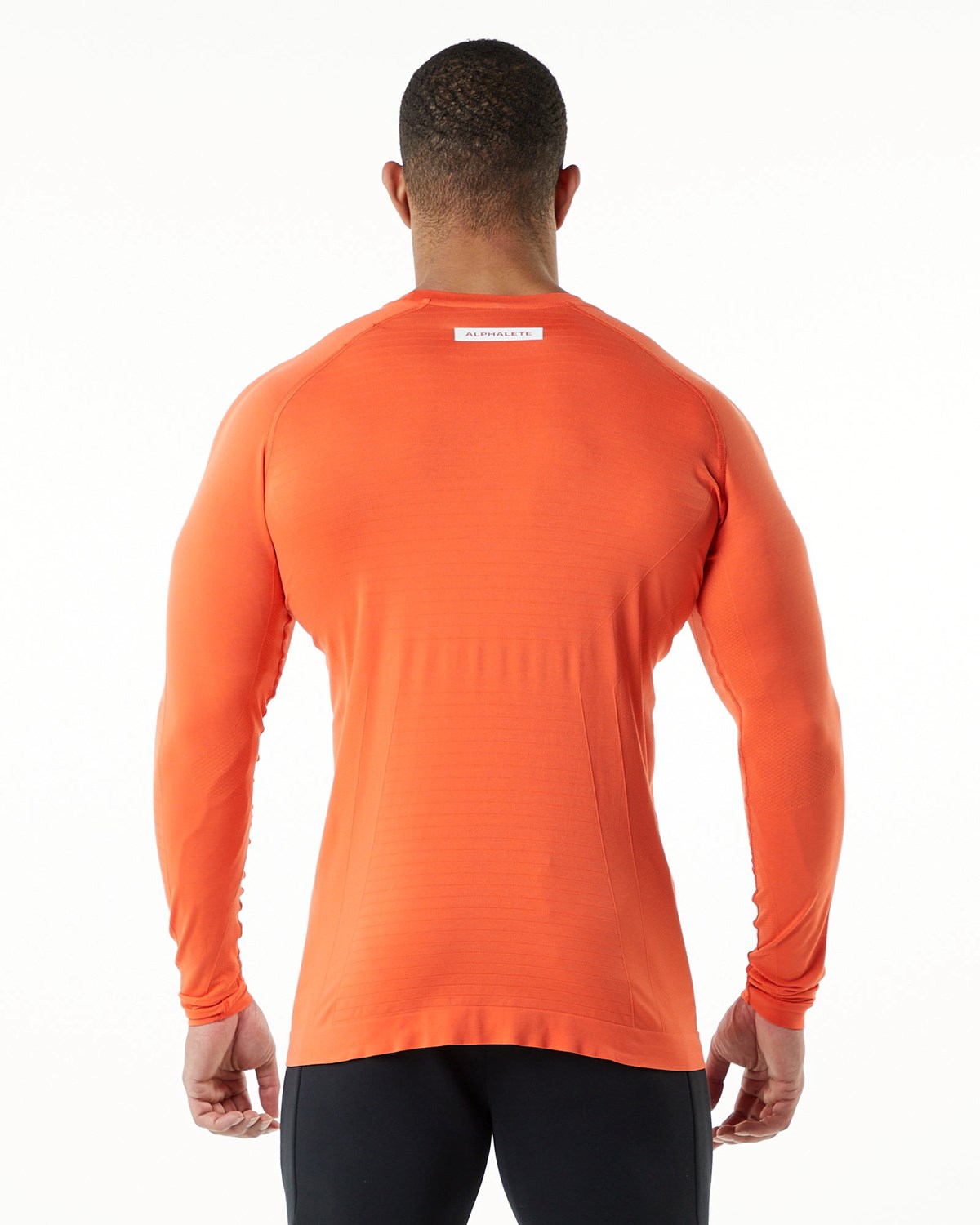 Alphalete High Performance Seamless Long Sleeve Tee Faded Strawberry | ZVKUY2514