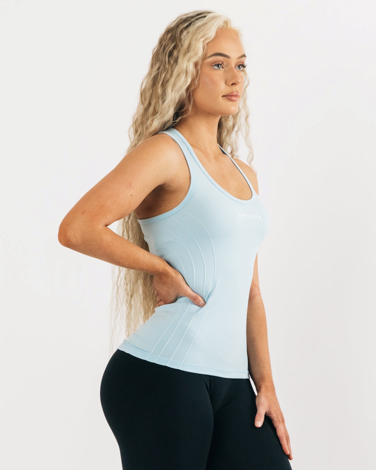 Alphalete High Performance Seamless Tank Blå | YDQTL2715