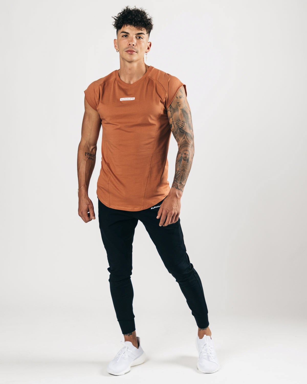 Alphalete High Performance Uden Ærmer Tee Clay | KJABO2547