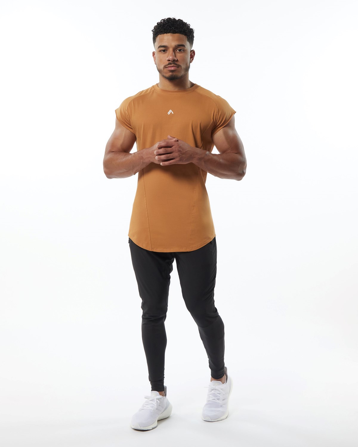 Alphalete High Performance Uden Ærmer Tee Chestnut | LWDZV1035