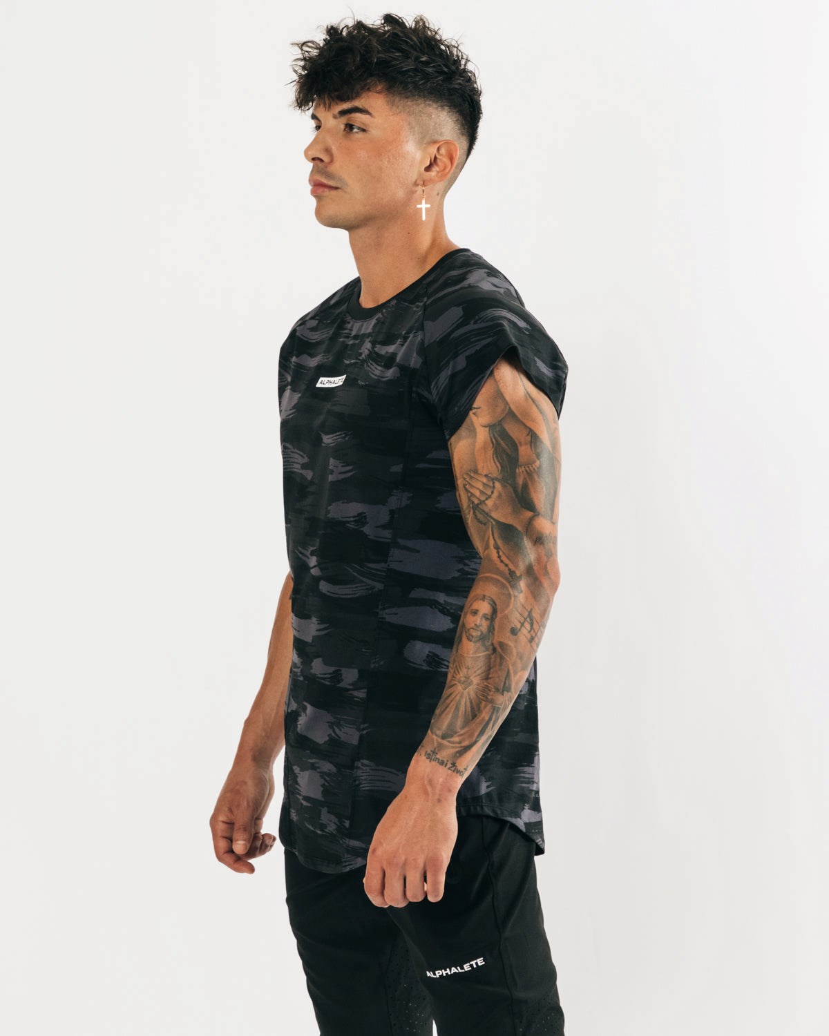 Alphalete High Performance Uden Ærmer Tee Sort Camo | OJGAK6481