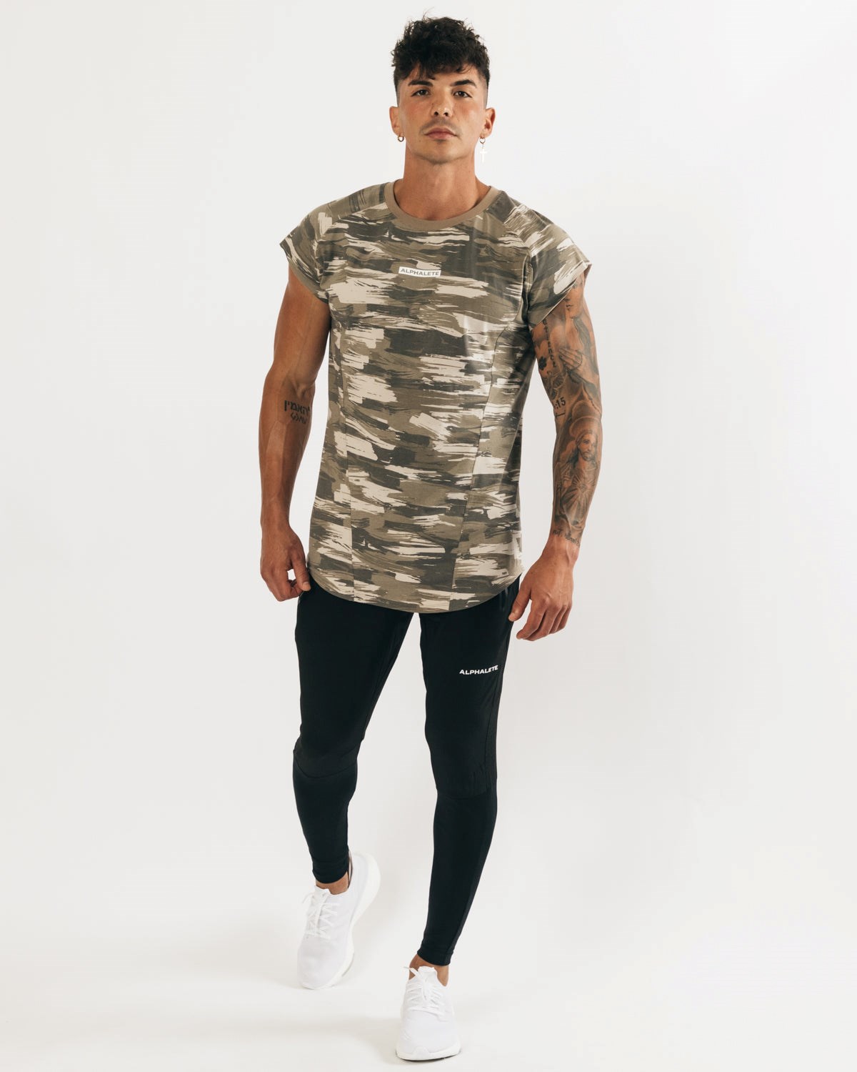 Alphalete High Performance Uden Ærmer Tee Camo | SRODQ2487