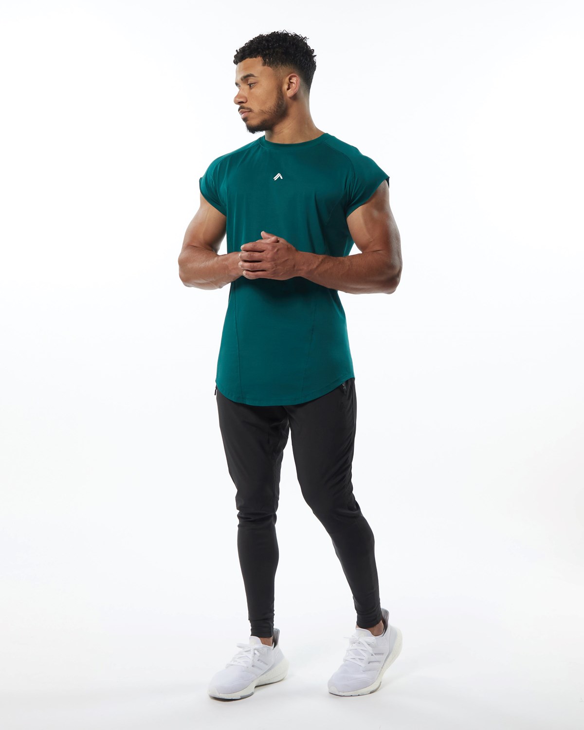 Alphalete High Performance Uden Ærmer Tee Velvet Teal | TCVOU9478