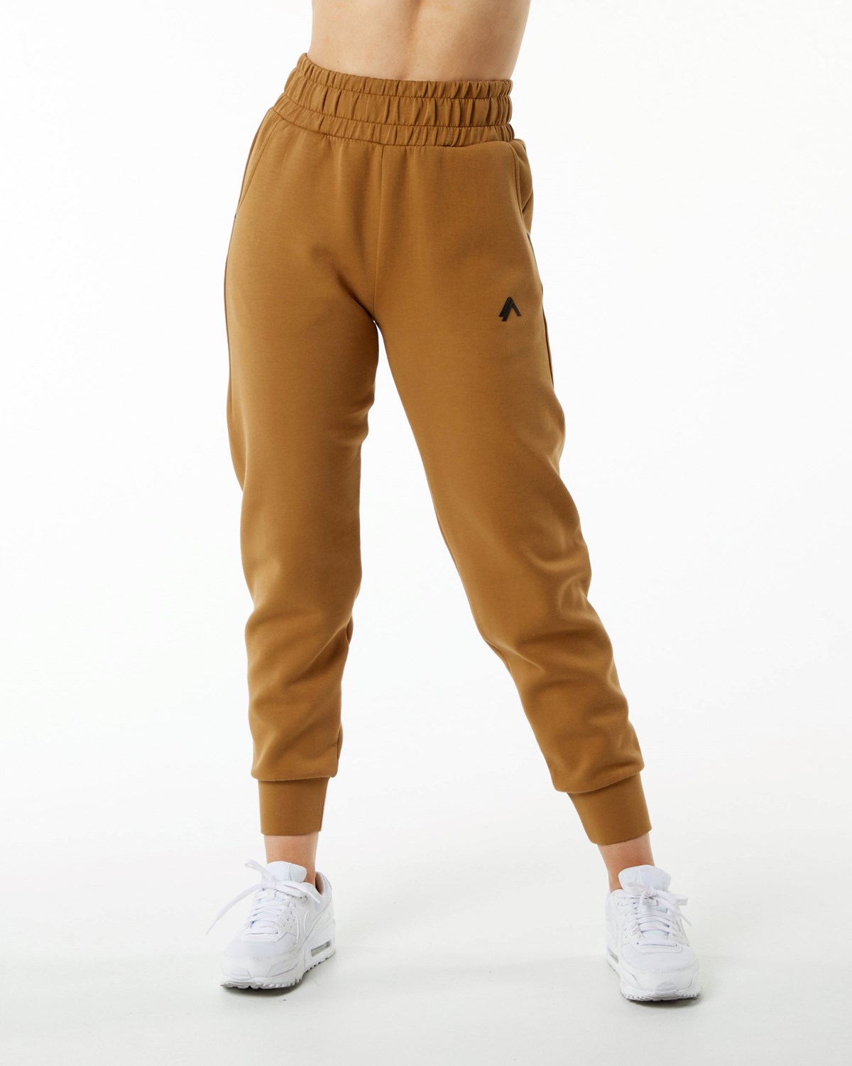 Alphalete Interlock Knit Cuffed Jogger Almond | XIRZK8345