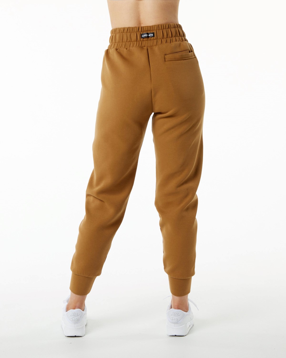 Alphalete Interlock Knit Cuffed Jogger Almond | XIRZK8345