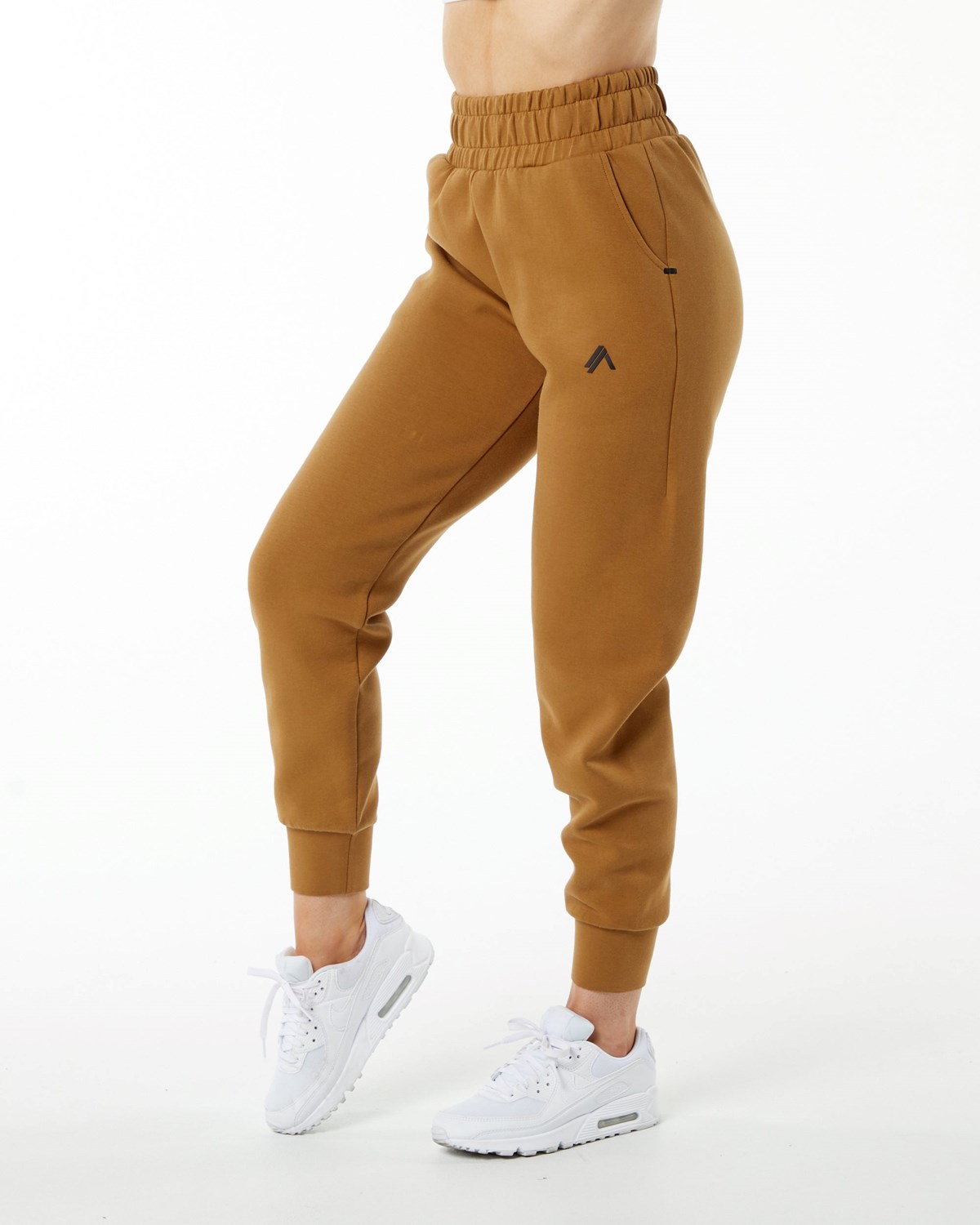 Alphalete Interlock Knit Cuffed Jogger Almond | XIRZK8345