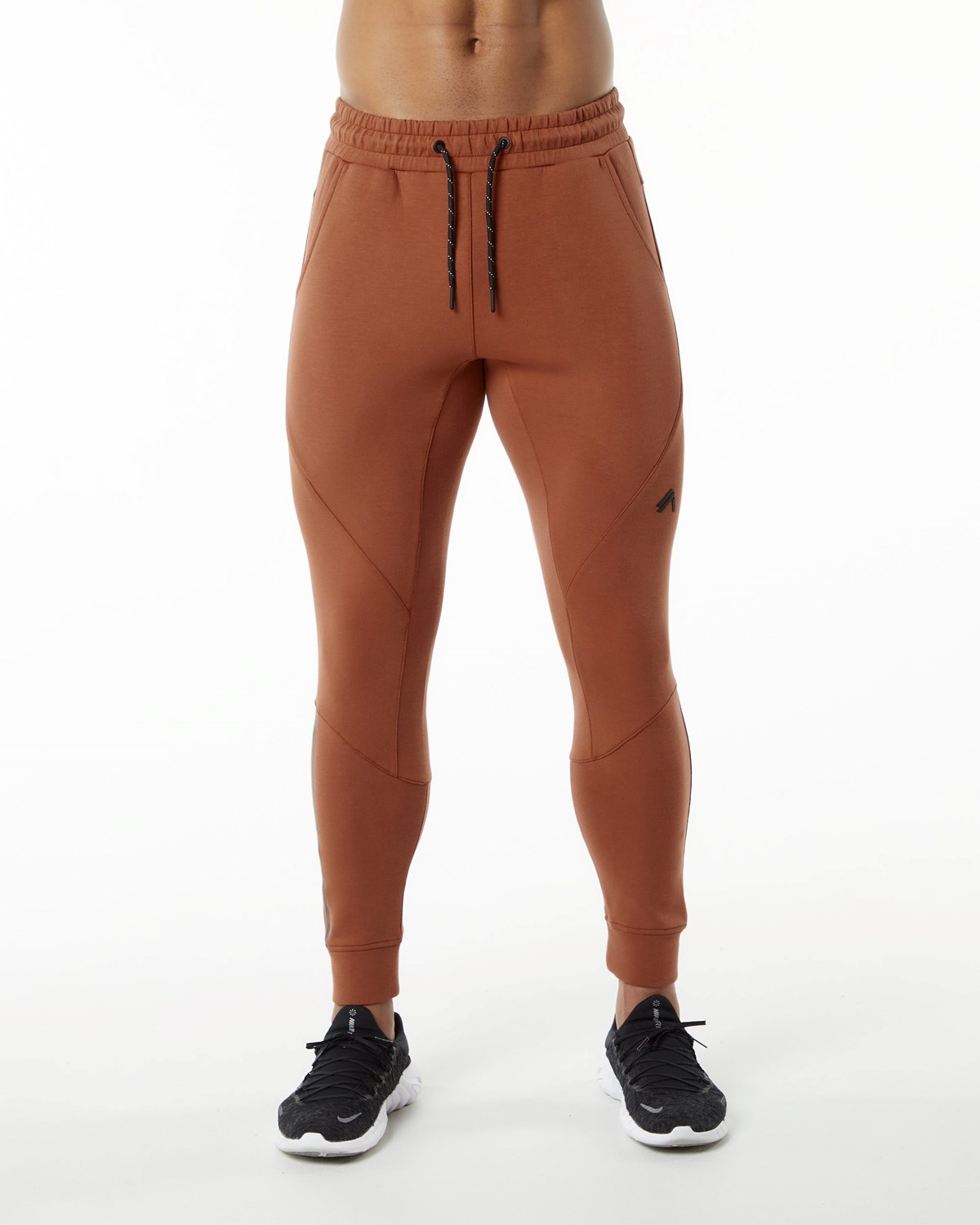 Alphalete Interlock Knit Cuffed Jogger Brick | ITHWP9506