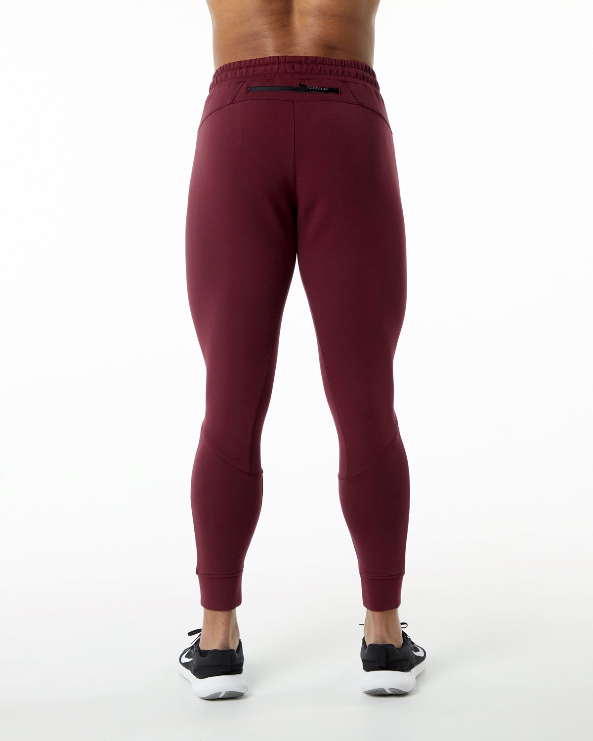 Alphalete Interlock Knit Cuffed Jogger Bordeaux | NKHCO3594